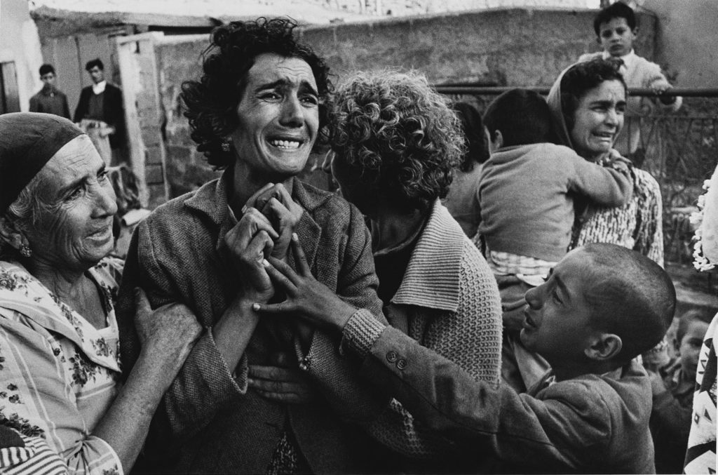 Turkish woman mourning the death of her husband killed by Greek forces during civil war, Limassol, Cyprus, 1964